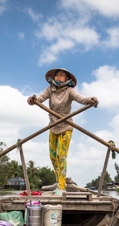 Food market in Vietnam with street view.